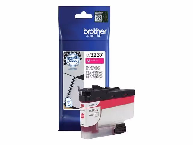 Brother bläck LC3237 XL Magenta röd 1500sid original