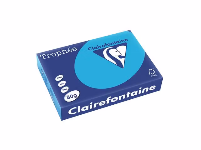 Papper TROPHEÉ A4 80g aquablå 500/fp