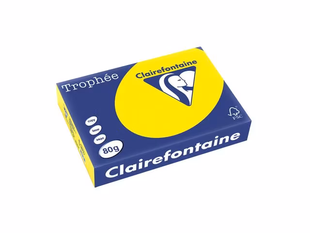 Papper TROPHEÉ A4 80g gul 500/fp