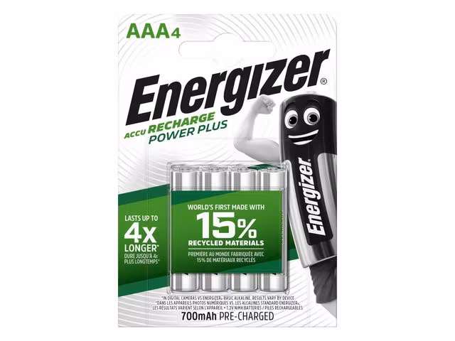 Batteri Laddbar ENERGIZER P-P AAA 4/FP