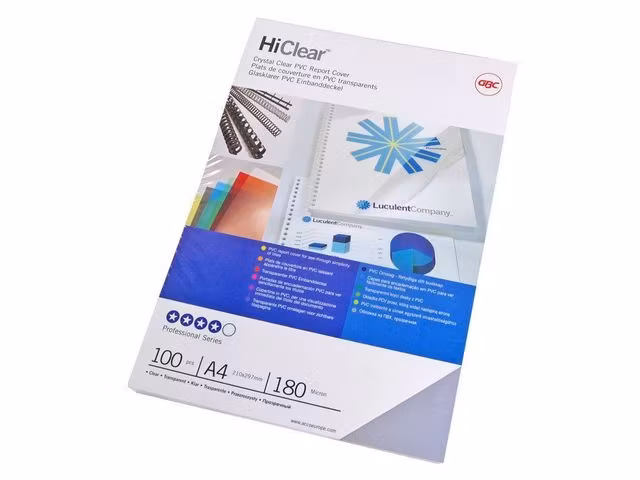 Plastomslag A4 0,15mm PVC klar 100/FP