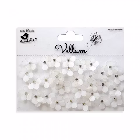 Vellum Jewelled Florettes - White