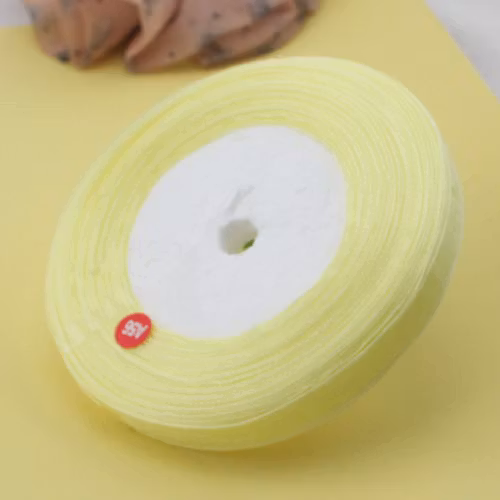 Organzaband offwhite 1 cm