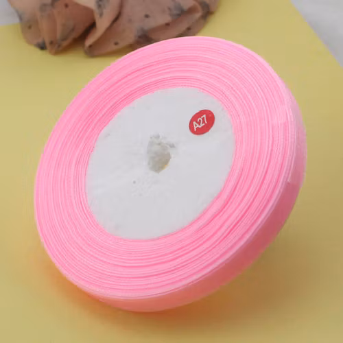 Organzaband  rosa 1 cm