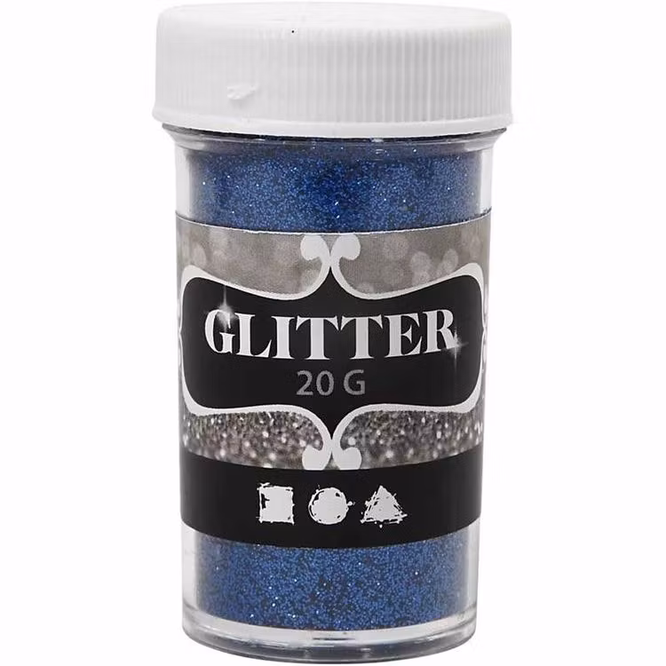 Glitter blått 20 gr