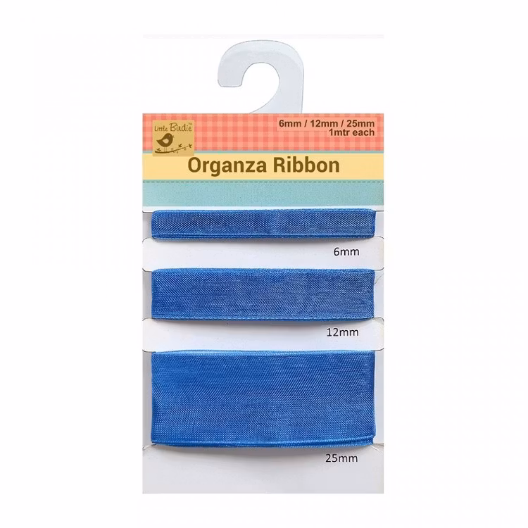 Organza band blått71054