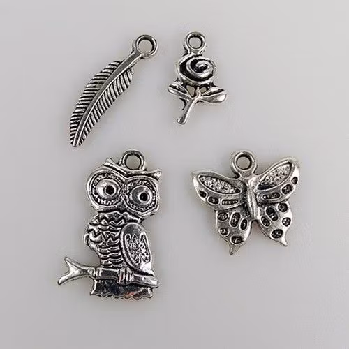 Charms med naturmotiv 8 st