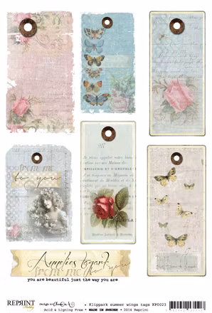Kp0023 Summer wings tags