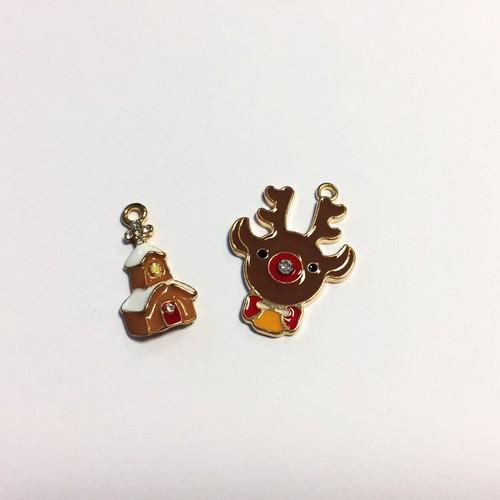 Christmas Charms Funny Reindeer & church