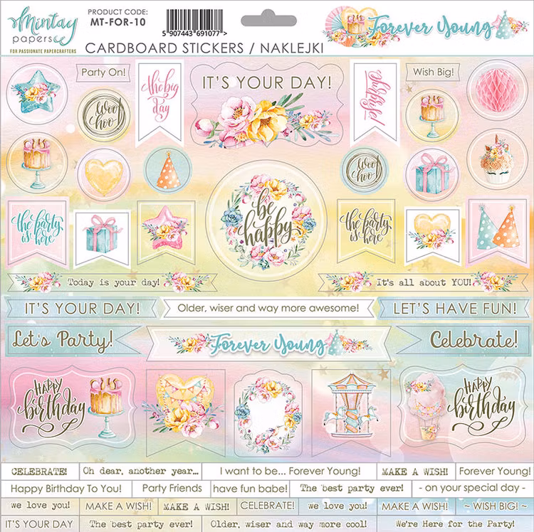 Chipboard stickers Forever Young