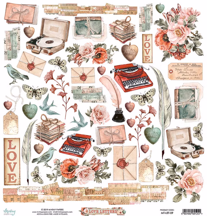 Klippark Love Letters 12x12