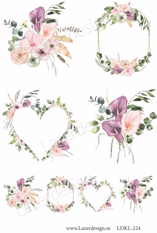 LDKL224 Ramar och blommor
