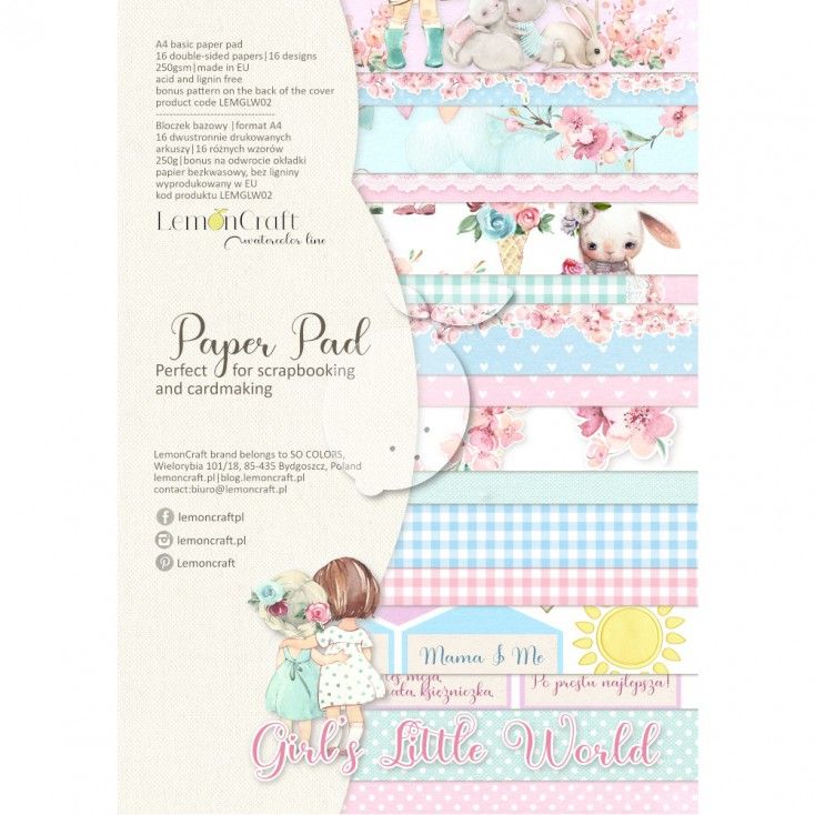 Girls little world A4 papperspad