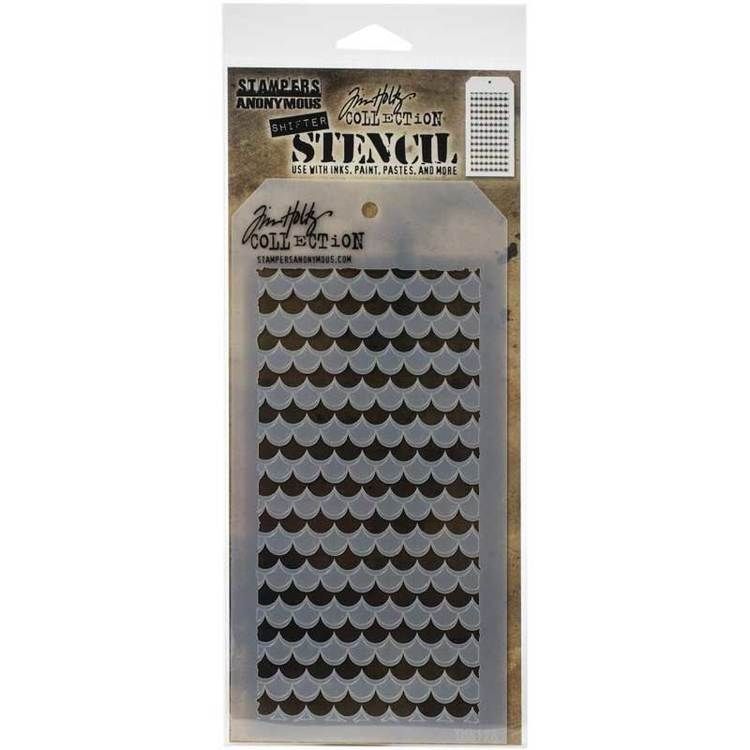 Tim Holtz Layering Stencil - Shifter Scallop THS128