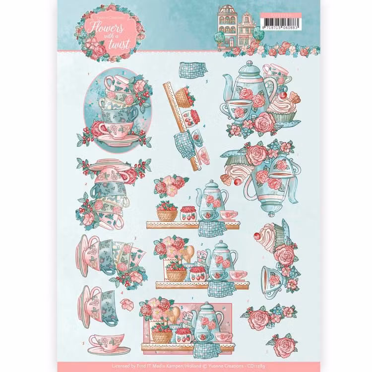 Flowers with a twist teacup CD11289