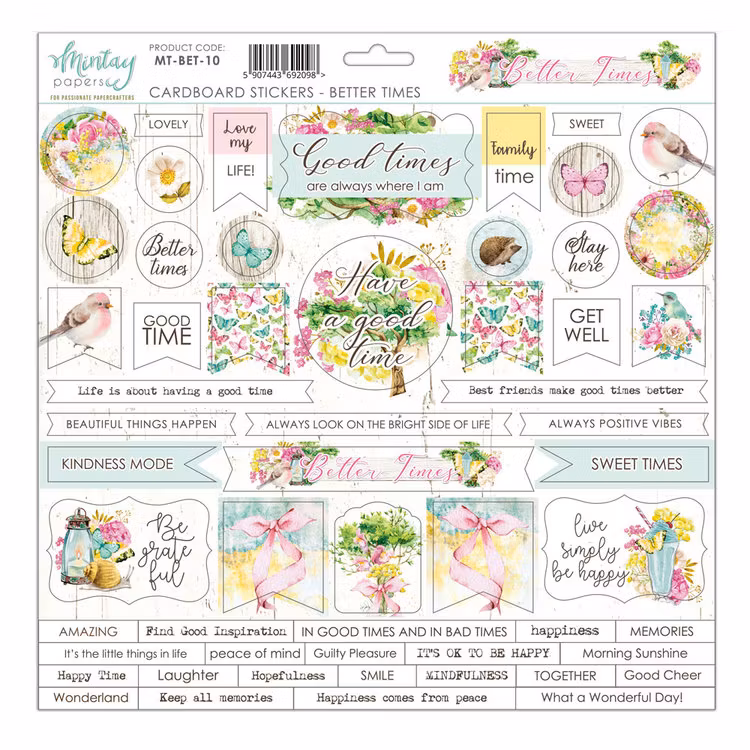 Better times Chipboard stickers