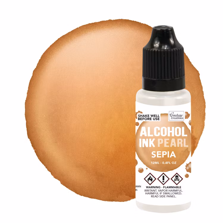 Alcohol Ink Pearl Sepia