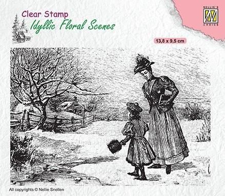 Vintage Wintery Scene