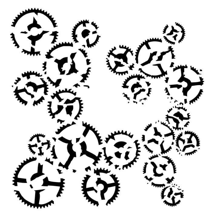 13 Arts stencil Dance of gears ARTVI12