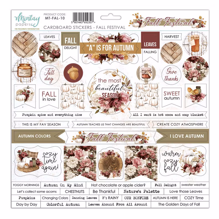 Chipboard stickers Fall festival