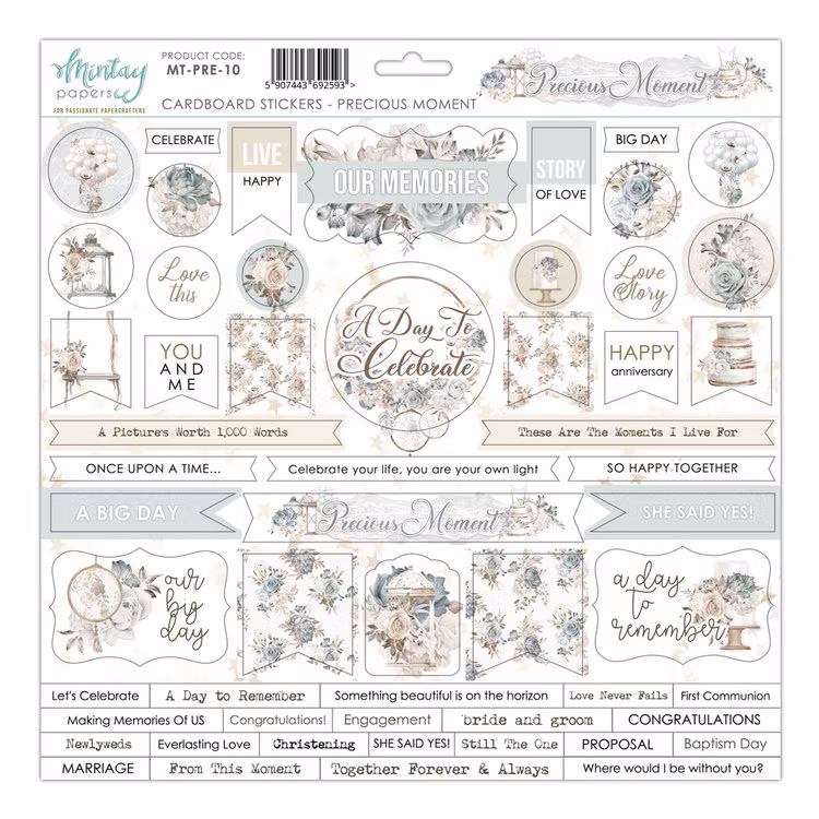 Precious moment Chipboard stickers