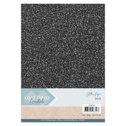 Glitter Paper Black