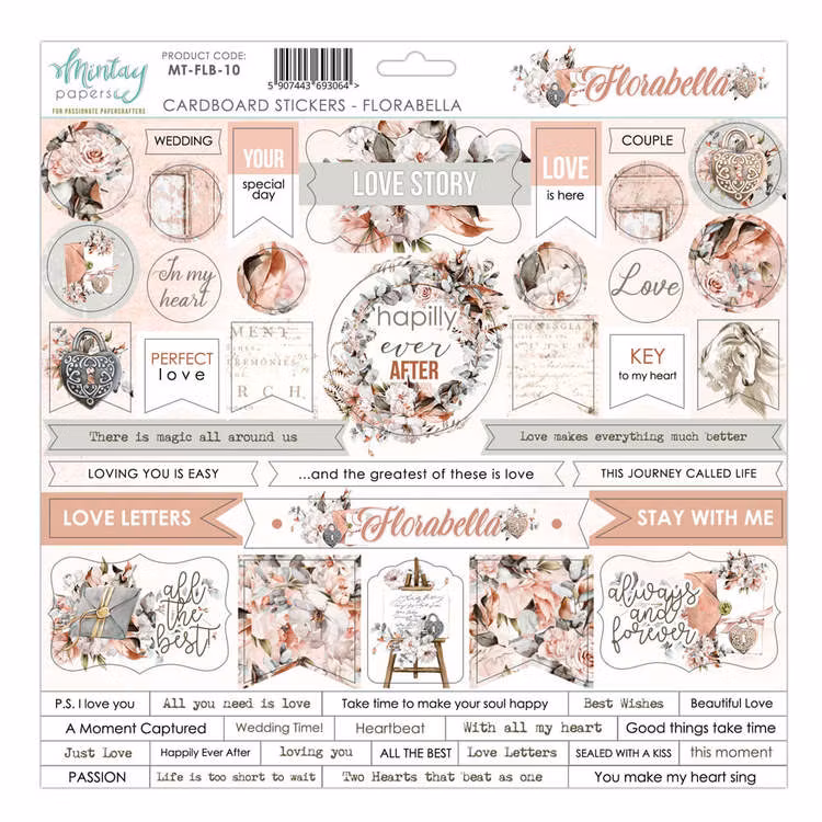Florabella Chipboard stickers 12x12