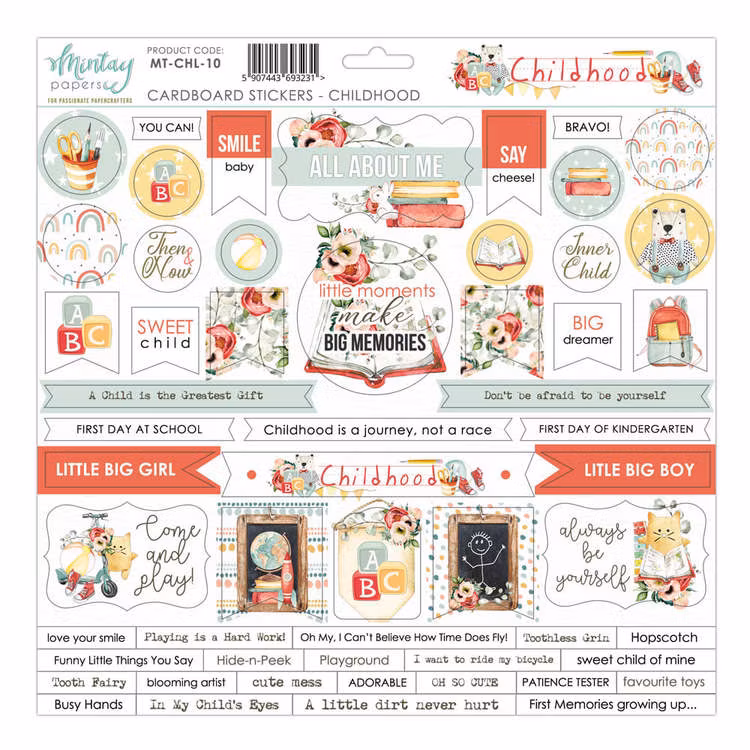 Childhood Chipboard  stickers12x12