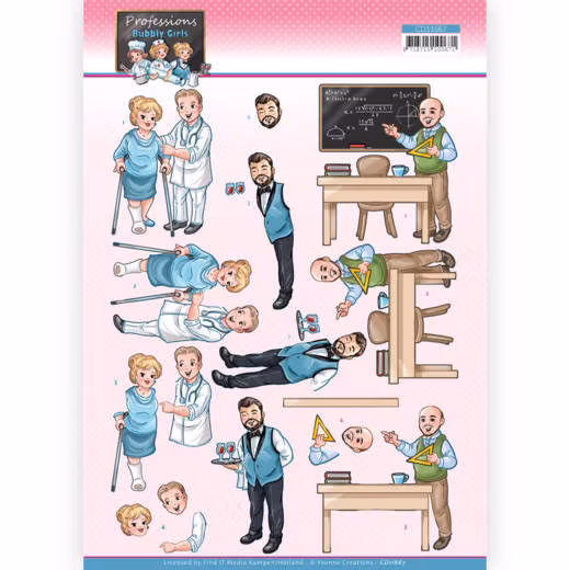 3D Cutting Sheet  - Male Professions
