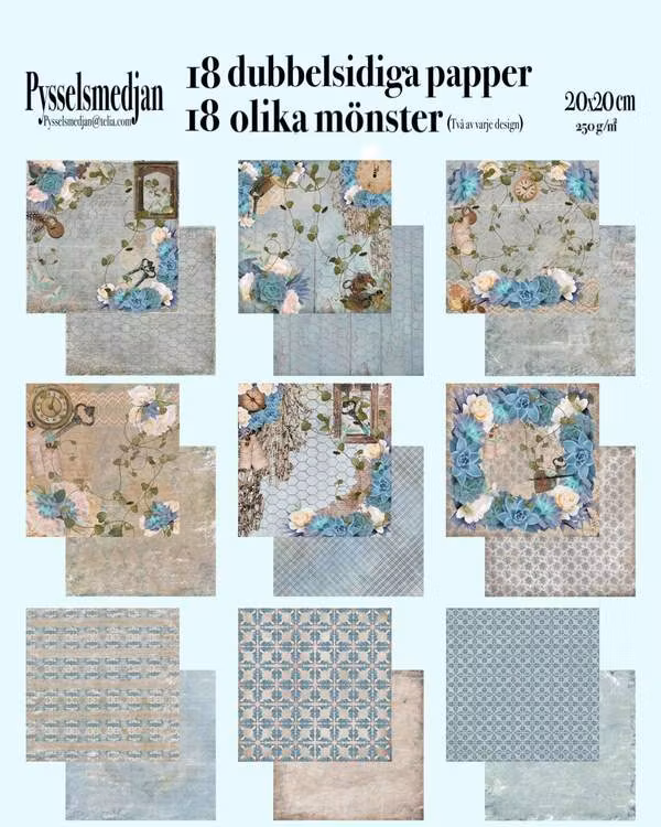 Blå Sukulent 6"