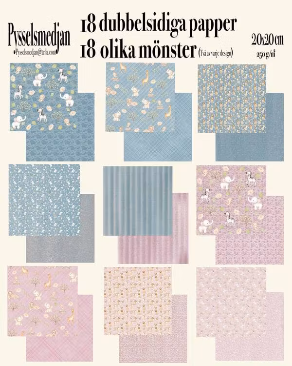 Rosa-Blå Baby 8"