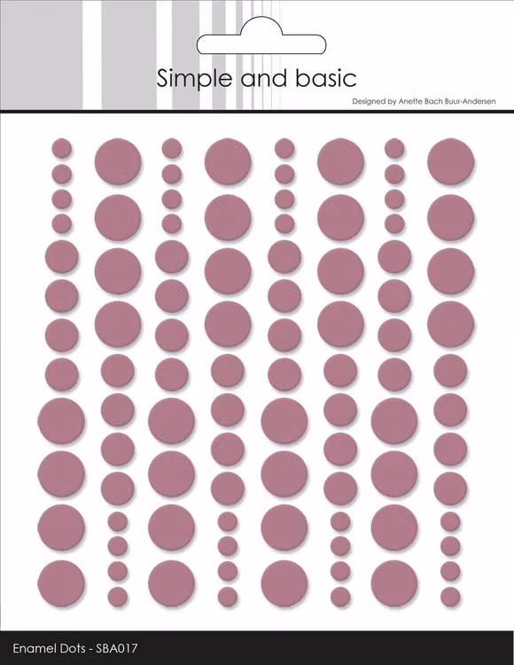 SBA017 Enamel Dots  Old Rose