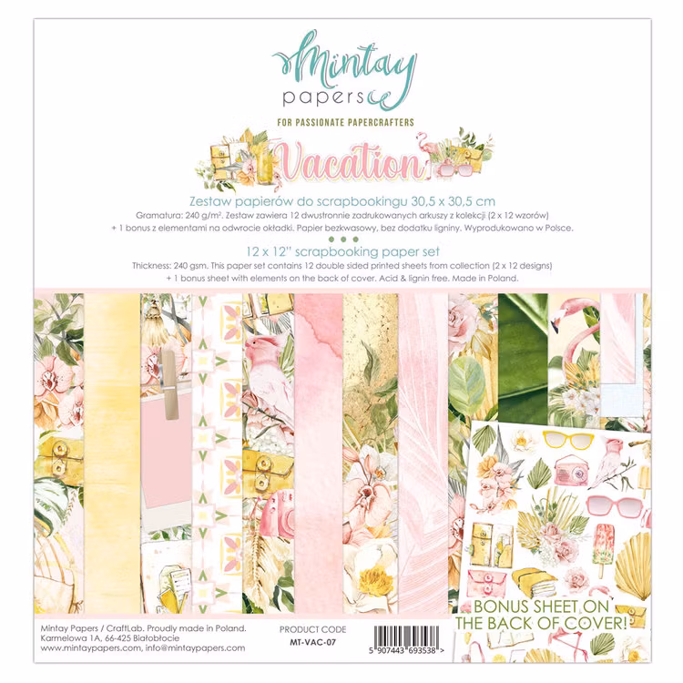 Vacation Paper pad 12x12