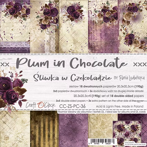 Plum in Chocolate 8x8