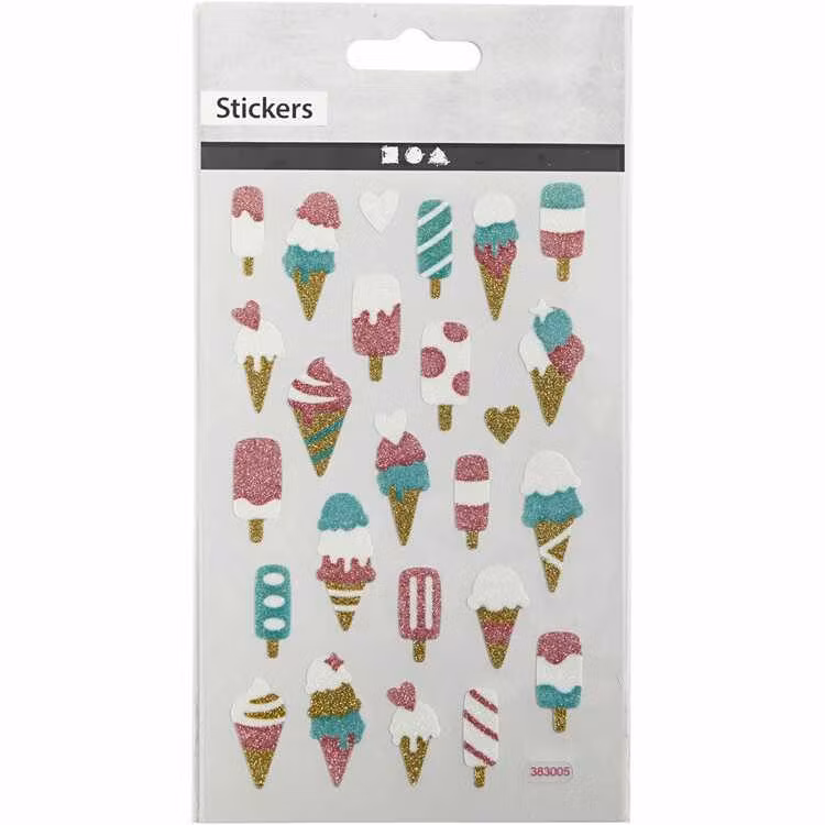 Glitterstickers glass