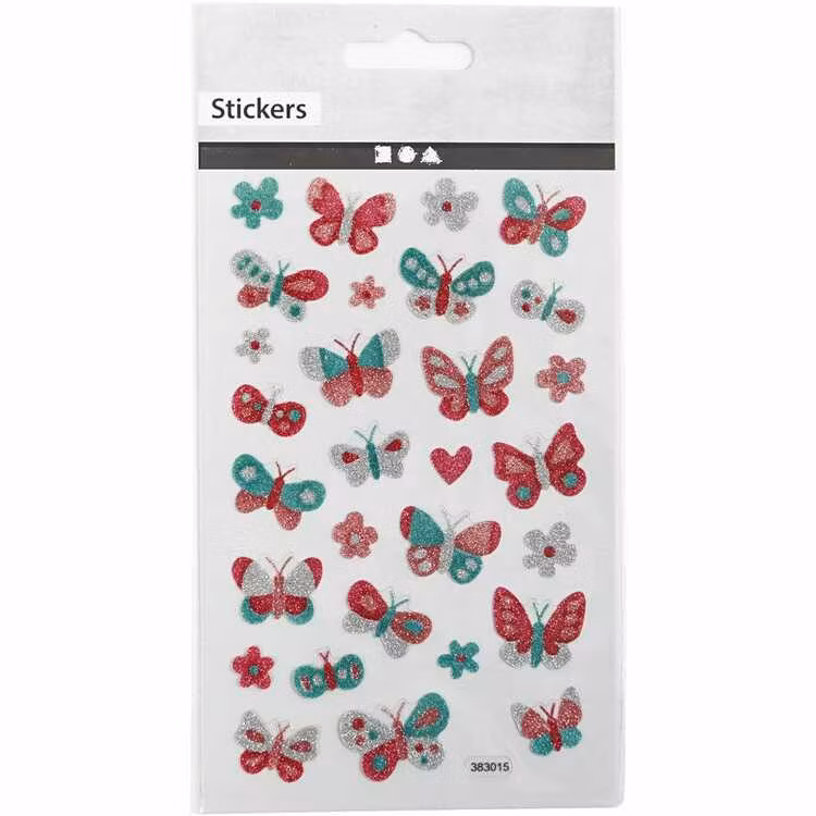 Glitterstickers Fjärilar
