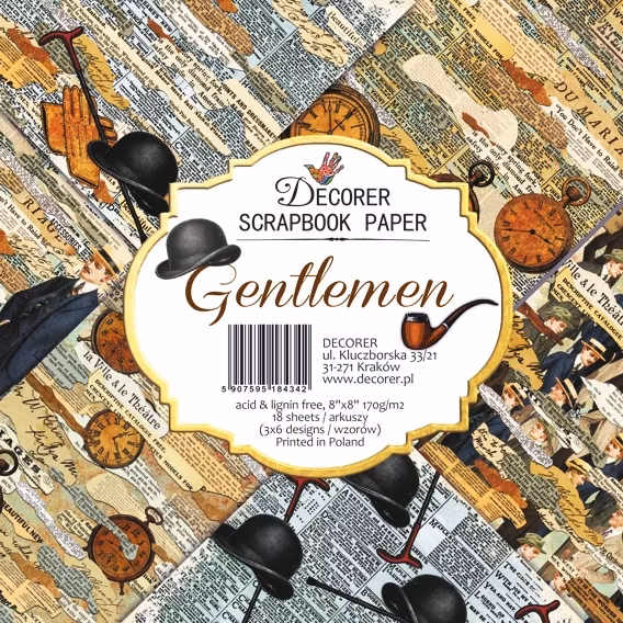 Gentlemen 8x8 papperspad