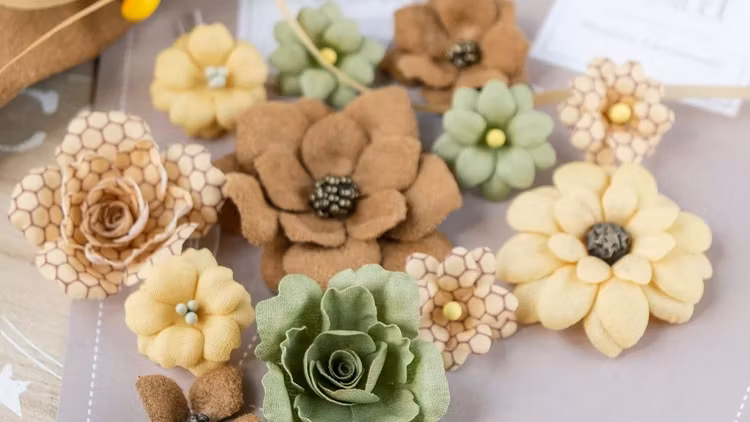 Set of flowers "Velvet Autumn" OB0003