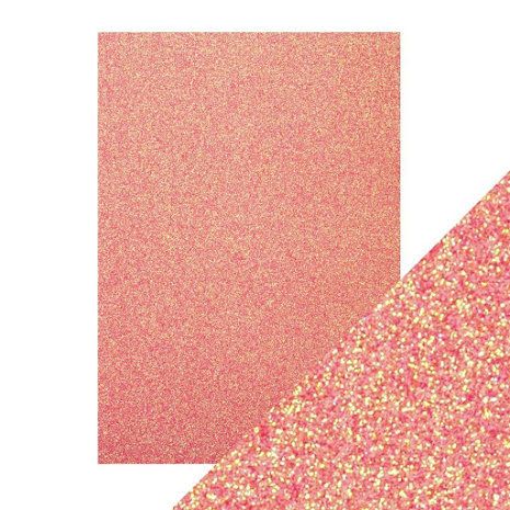 Craft Perfect A4 Glitter Card - Candy Floss