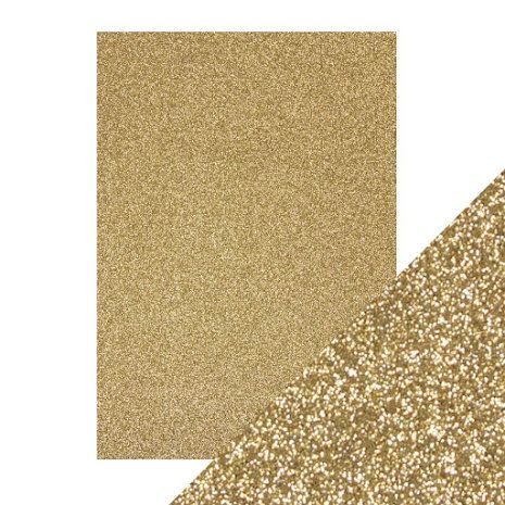 Craft Perfect A4 Glitter Card - Gold Dust