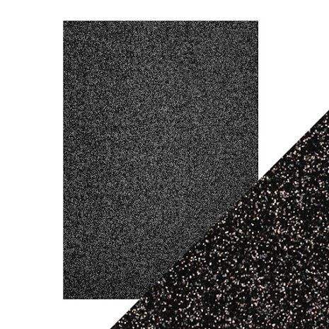 Craft Perfect A4 Glitter Card - Black Sapphire