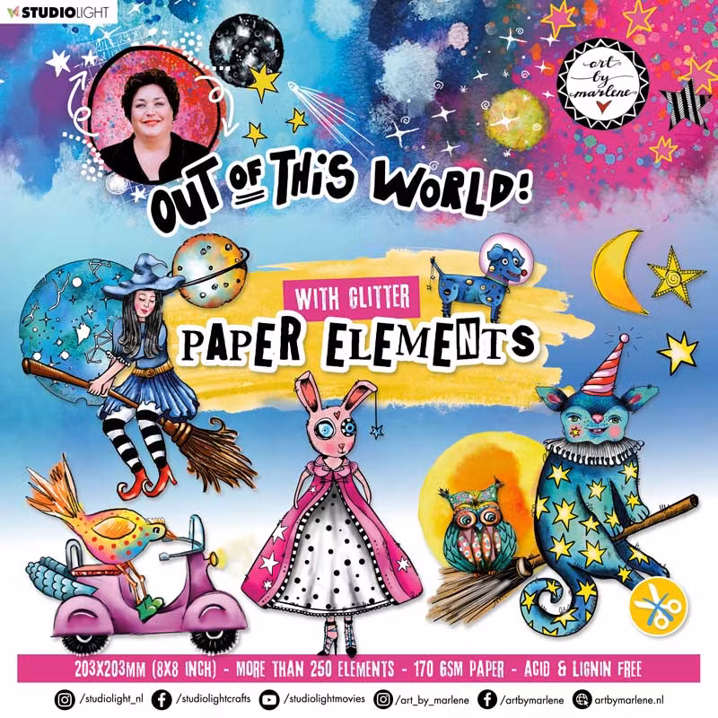 Out of this world diecuts  8x8