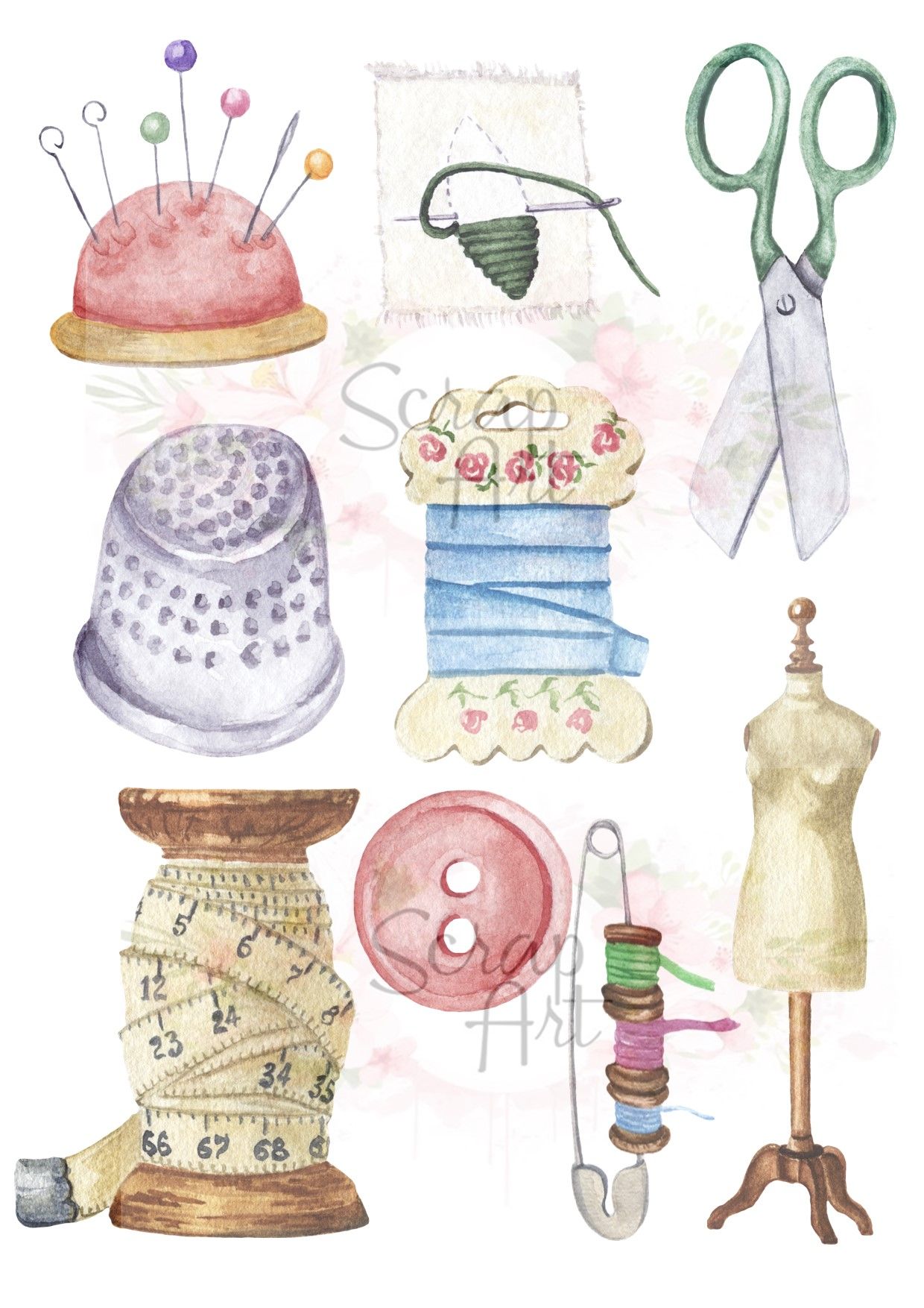 ScrapArt Vintage sewing  0141