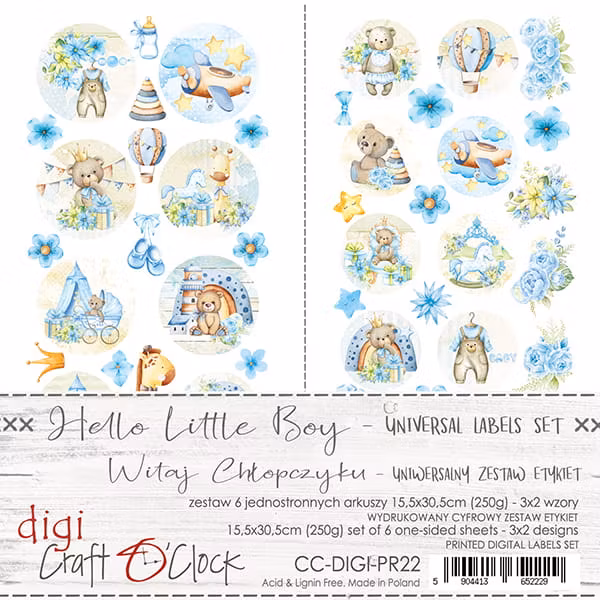 LABELS SET - 22 - HELLO LITTLE BOY - UNIVERSAL SET