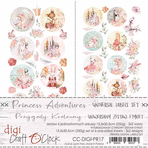 LABELS SET - 17 - PRINCESS ADVENTURES - UNIVERSAL SET