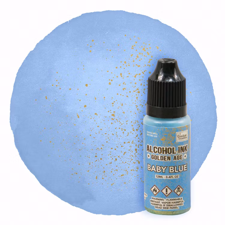 Alcohol Ink Golden Age Baby blue