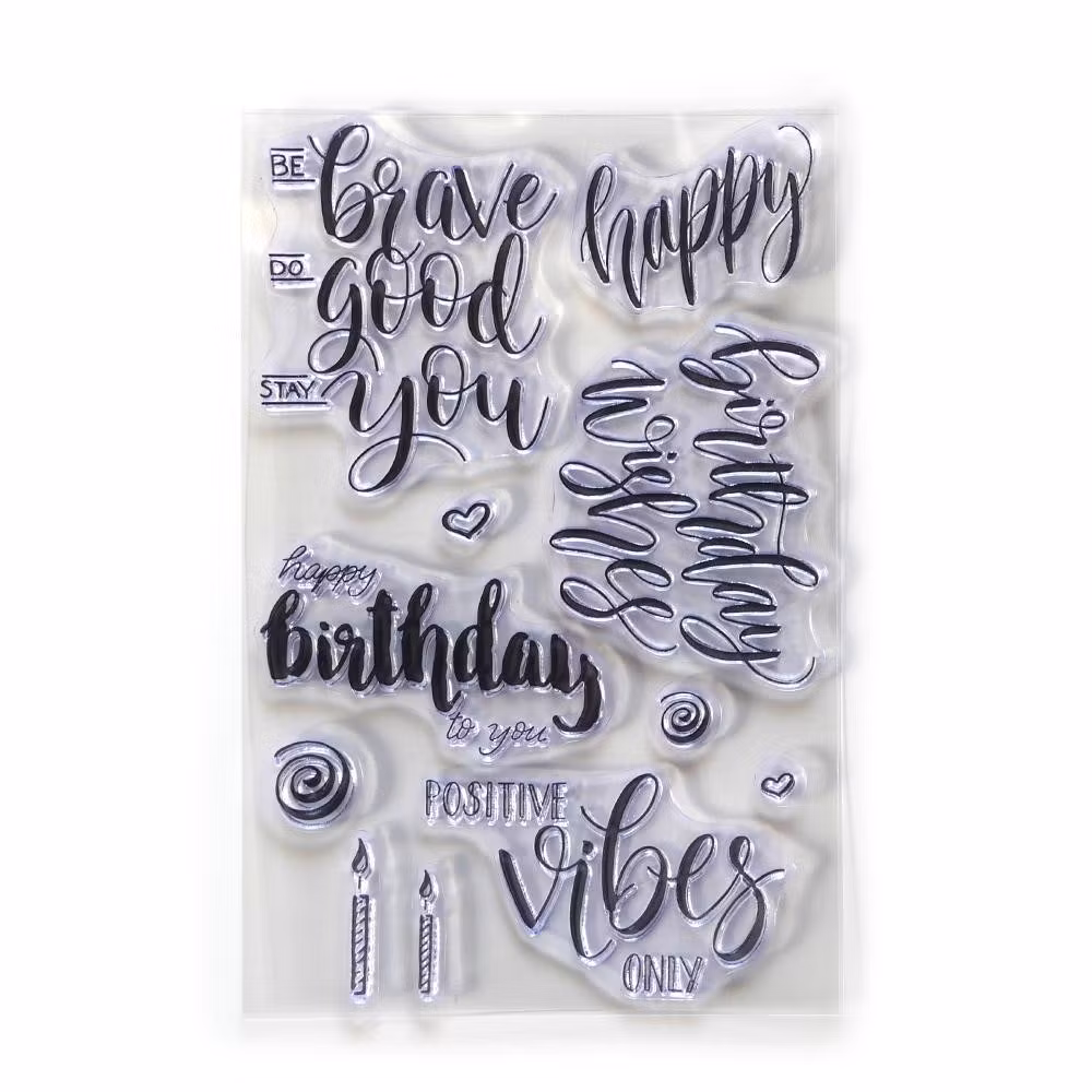 CS175: Elizabeth Craft Designs Clearstamps - Birthday