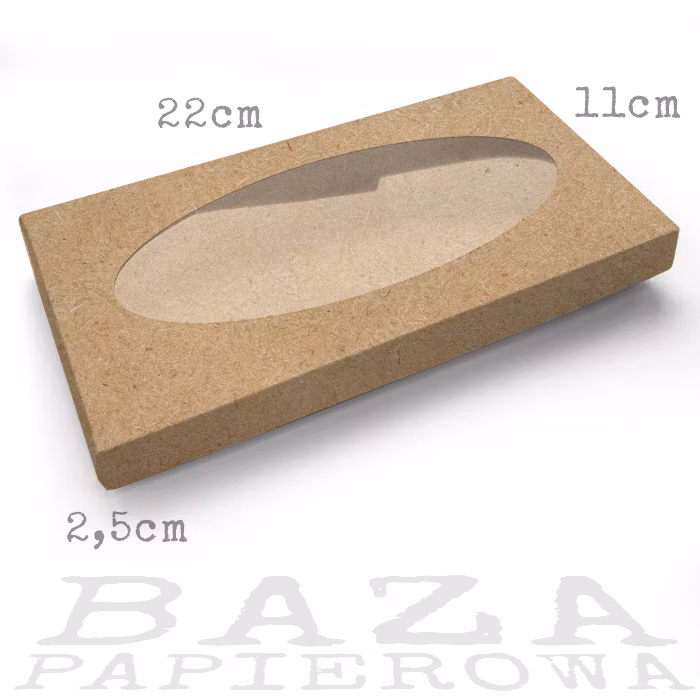 Låda med ovalt fönster craft 2.5 cm
