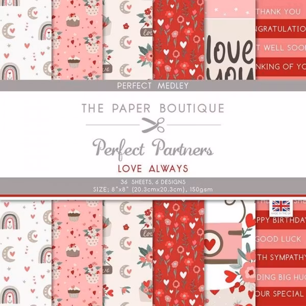 Perfect partners Love always Decorative papers