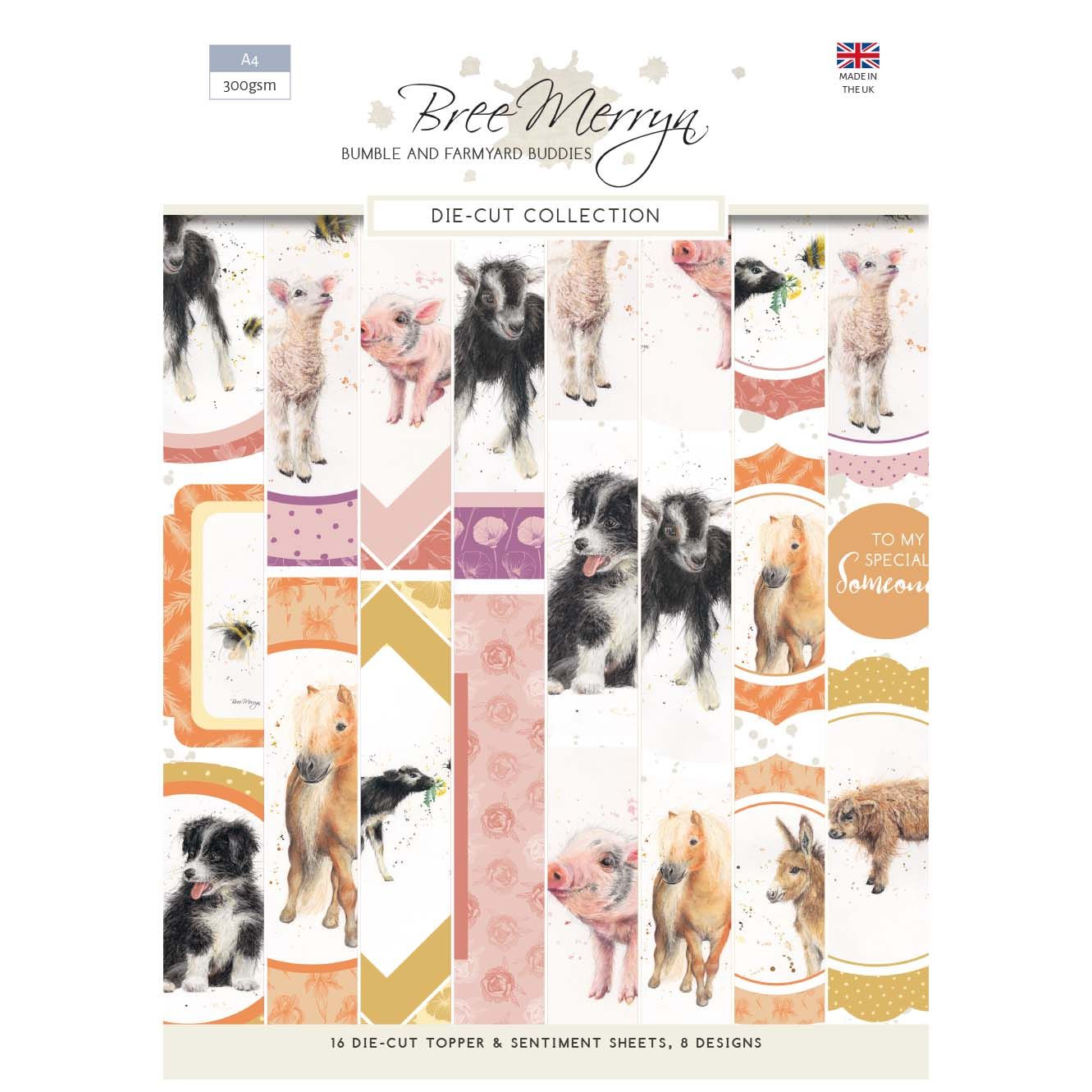 Farmyard friends diecut collection papers A4